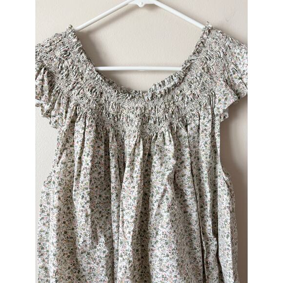 DOEN April Top in Green Summer Nectar Floral Print M - Picture 7 of 11